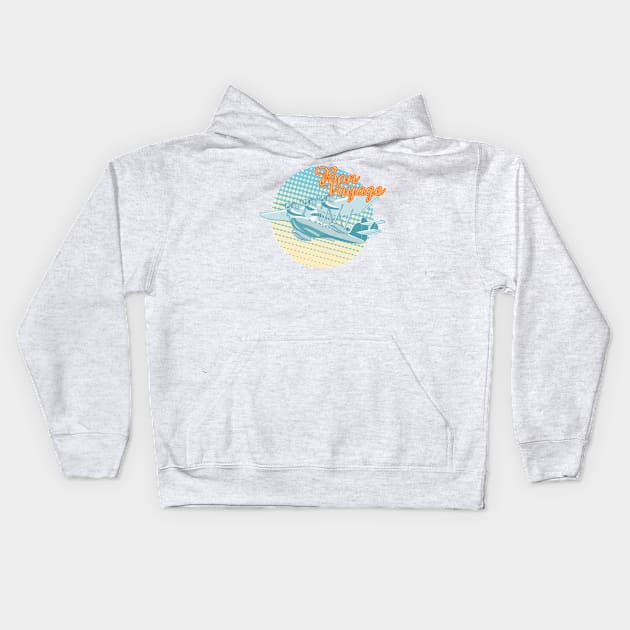 Cartoon plane Kids Hoodie by Mechanik